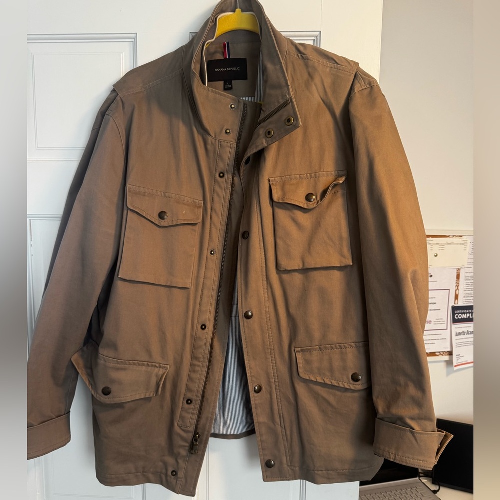 Brown Men's Jacket by Banana Republic Size Large